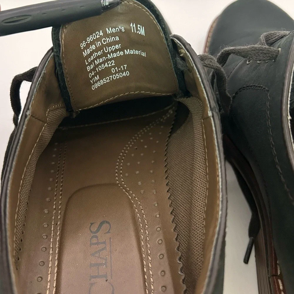 Chaps Casual Lace Up Shoes - Black/Brown, Size 11.5M